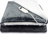 Rockerz Elektrische deken - Warmtedeken - Dé musthave voor de koude dagen - Elektrische bovendeken - 160 x 130 cm - 1 persoons - Kleur: Antraciet - 9 warmtestanden - Automatisch uitschakelen tot 3 uur - Energiezuinig - XL snoer - Wasbaar