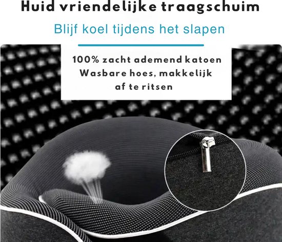 Makimoo Reiskussen Van Traagschuim, Nekkussen Met 360 Graden Hoofdsteun Comfortabel En Licht Ideaal Voor Slapen In Vliegtuig Auto Trein Bus Thuisgebruik Wordt Geleverd Opbergtas Blauw 915250462