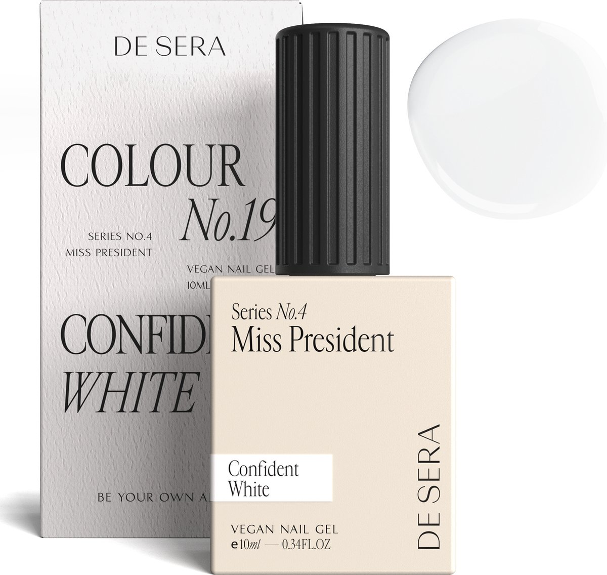 De Sera Gellak Witte Gel Nagellak Wit 10ML Colour No. 19 Confident White