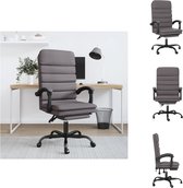 vidaXL Verstelbare Bureaustoel - Massagefunctie - Grijs - 63x56x(110.5-120)cm - vidaXL - Bureaustoel