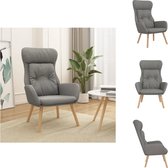 vidaXL Fauteuil - Relaxstoel - Lichtgrijs - 70 x 77 x 94 cm - Dik gevoerd - Fauteuil