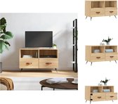 vidaXL Tv-meubel - Sonoma eiken - 80 x 36 x 50 cm - opbergruimte en presenteerfunctie - Kast