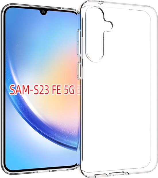 Geschikt Voor Samsung Galaxy S23 FE Hoesje - Backcover - TPU Siliconen Case - Telefoonhoesje S23 FE - Doorzichtig - Anti Verkleuring - Anti Geel - S23FE - Transparant