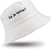 Saaf Bucket Hat - Vissershoedje - Festival Outfit - Zonnehoed voor Dames / Heren - Reversible - Ga je lekker?