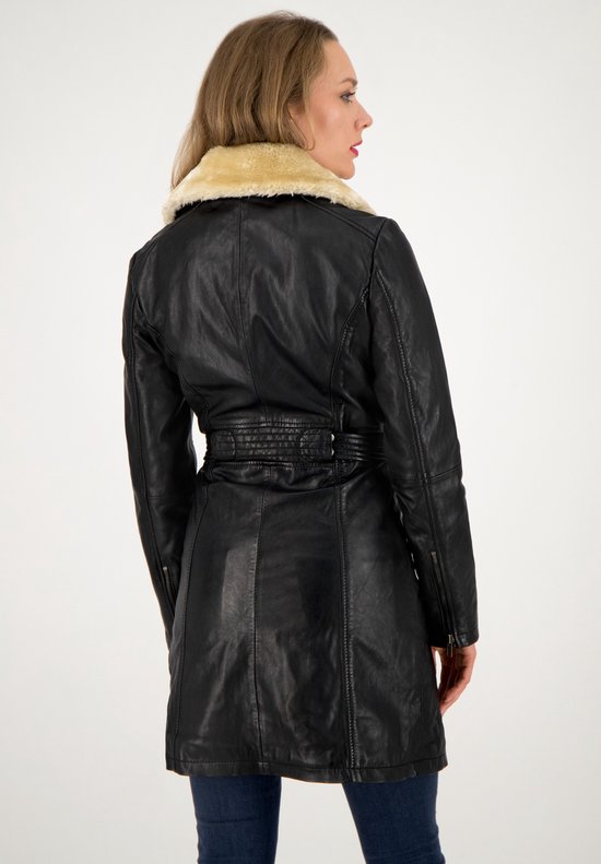 QLXYYFC Dames PU Faux Leren Jas Casual Revers Lange Pak Trenchcoat Bovenkleding Herfst en Winter Casual Jassen (Color : Blue, Size : XL QLXYYFC Dames PU Faux Leren Jas Casual Revers Lange Pak Trenchcoat Bovenkleding Herfst en Winter Casual Jassen (Color : Blue, Size : XL