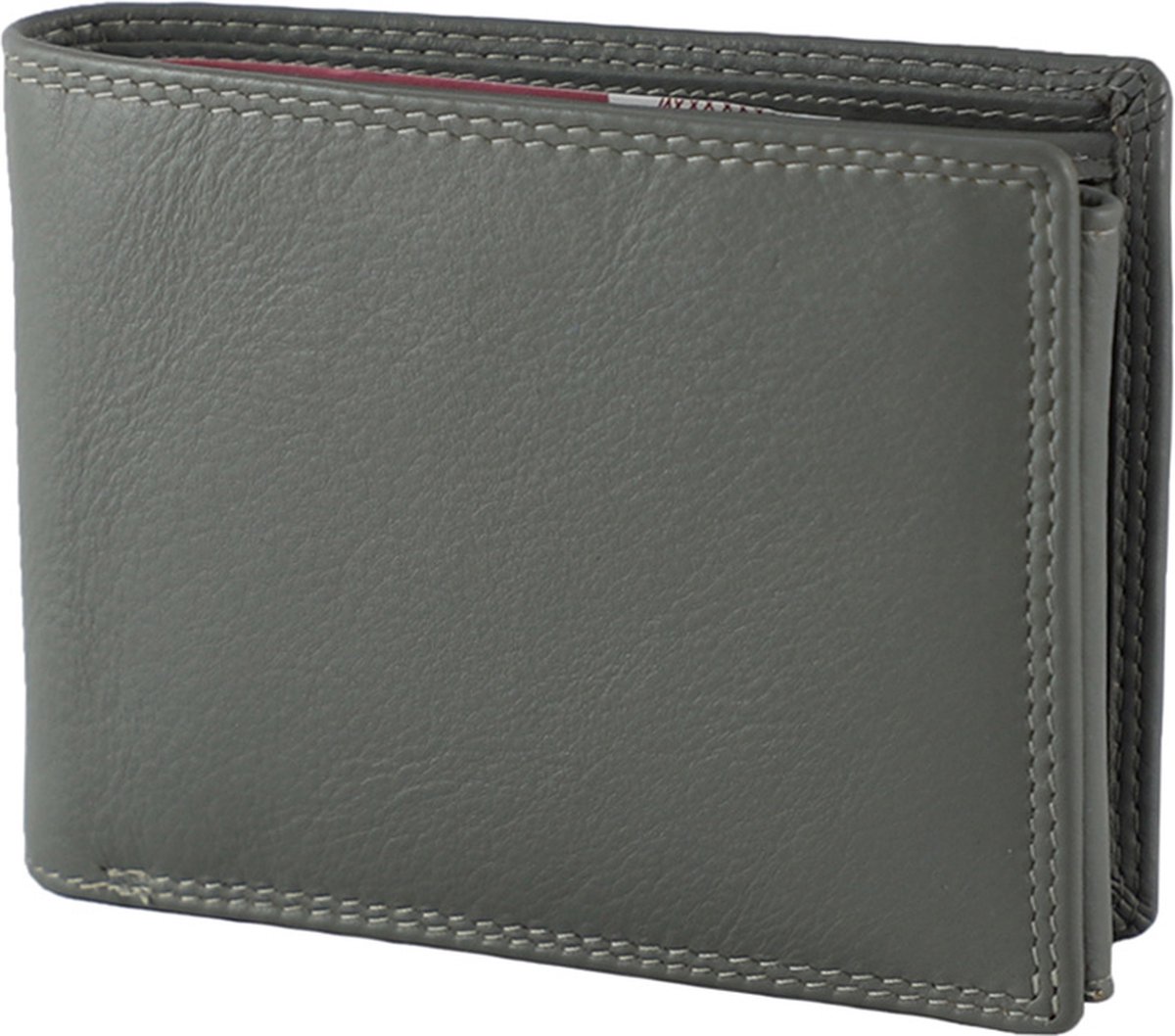 Houtkamp Leren Heren Portemonnee - Billfold - Nappa Leer - Grijs