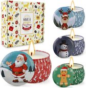 Geurkaarsen set - scented candles, aroma candles, candle gift set 4psc