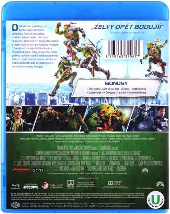 Teenage Mutant Ninja Turtles Out Of The Shadows Blu Ray Blu Ray Megan Fox Dvds Bol 2286