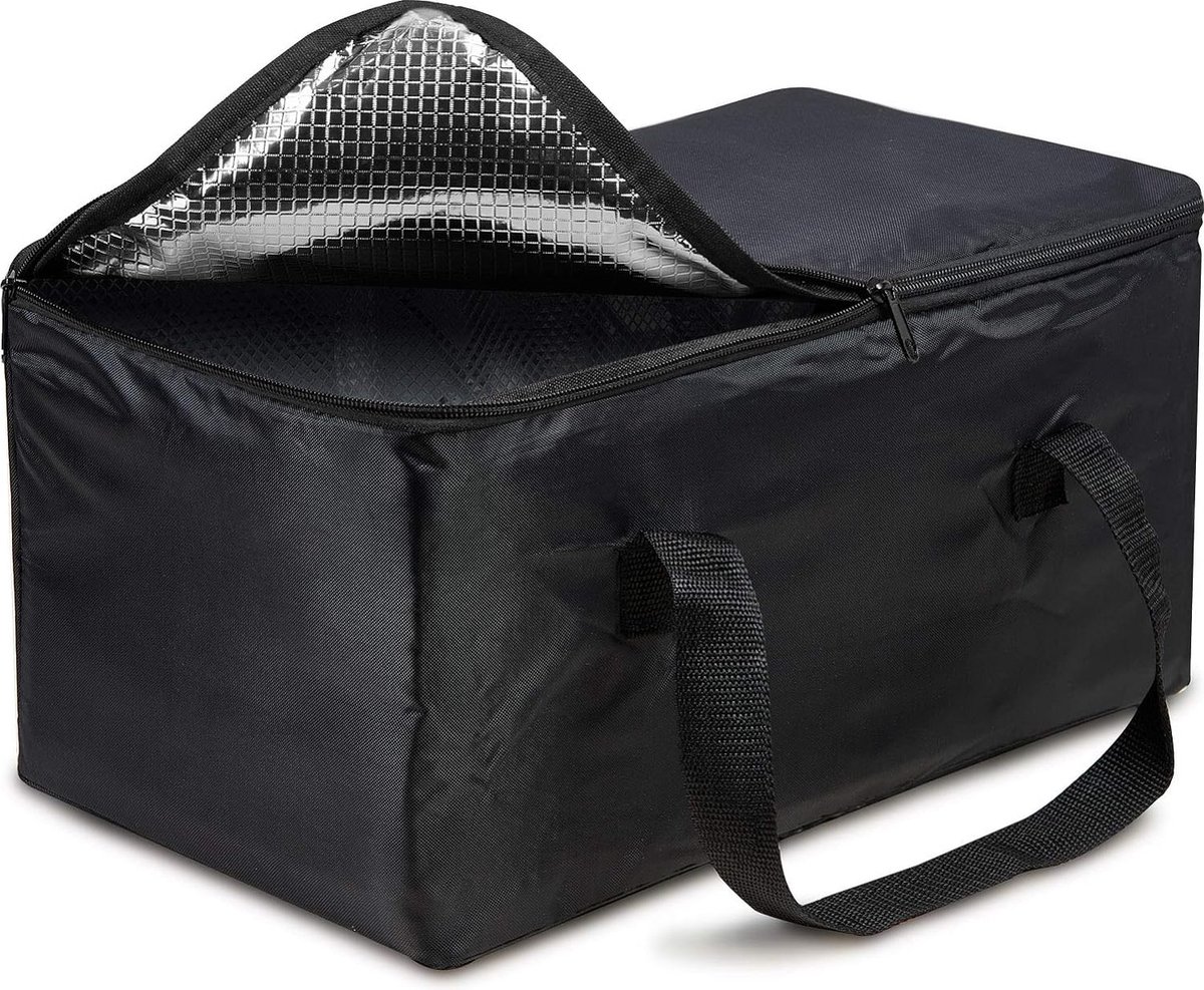 Handle-Box Cool Carry-Bag met Cooling Functie en Opvouwbaar Smart Folding System - Zwart - 40x24x20 cm Cool Box Stand