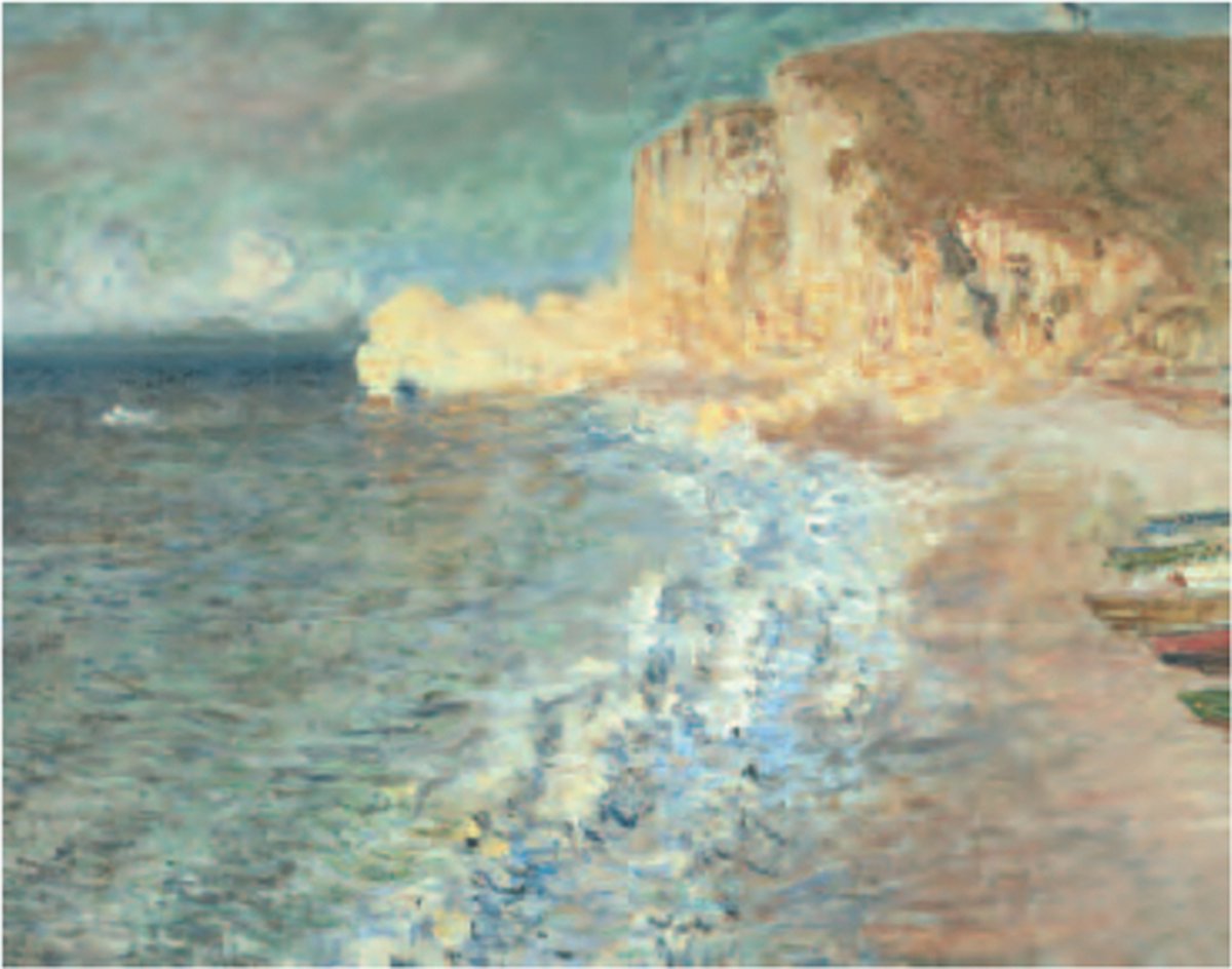 Catch Projecten Claude Monet - Ochtend in Etretat - Kunstposter - 60x80 cm Multicolor