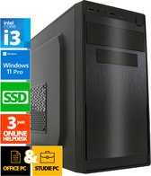 Budget Office PC - Intel Core i3 - 120GB SSD - 16GB RAM - Intel HD Graphics - Windows 11 Pro + WiFi & Bluetooth