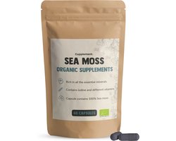 Cupplement Sea moss 60 Capsules 500 MG Per Capsule Biologisch - Superfood - Supplementen - Voeding - Geen Gel, Poeder, Gummies of Irish Moss - Zee Mos - Vitamines - Mineralen - Zeewier - Seamoss - Seaweed NL-BIO-01