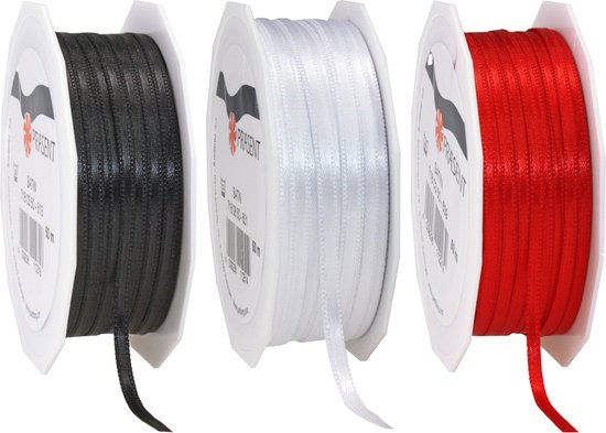 66m groen satijnen lint, 25 mm breed cadeaulint, lint voor strikken om in te pakken, decoratief lint feest stoffen lint voor cadeauverpakking, knutselwerk, verjaardag en bruiloft decoratie (22m/rol