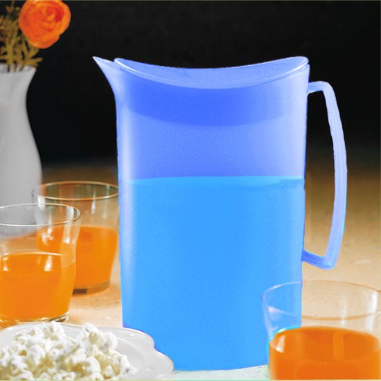 Hega Hogar Waterkan/sapkan - blauw deksel - 2,5L - 11 x 26 cm | Fun en