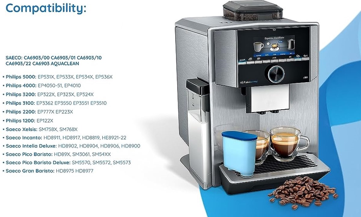 Filtre à Eau Waterdrop Compatible Philips AquaClean - Anti-calcaire Pour Café