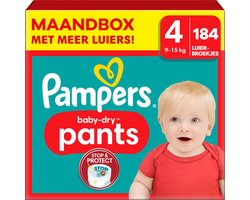 Pampers - Baby Dry Pants - Maat 4 - Maandbox - 184 stuks - 9/15 KG