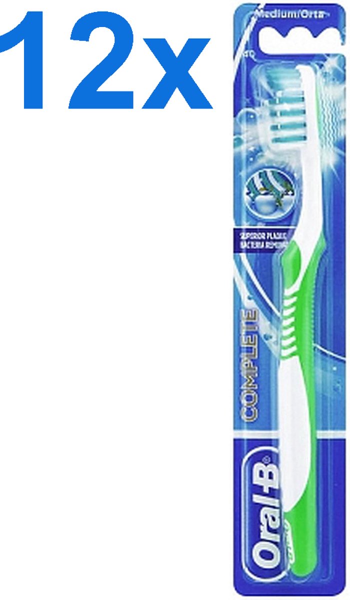 Oral B - Complete - 40 - Medium - Tandenborstel - 12 Stuks - Voordeelverpakking