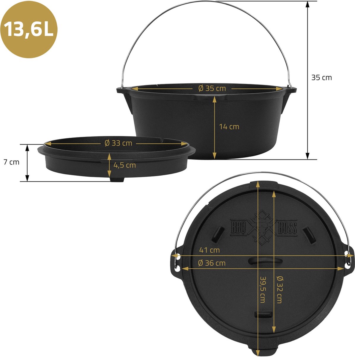 BBQ Boss Feuerstelle Campingofen Campingkocher Holzofen Outdoor-Küche Raketenherd, Gusseisen