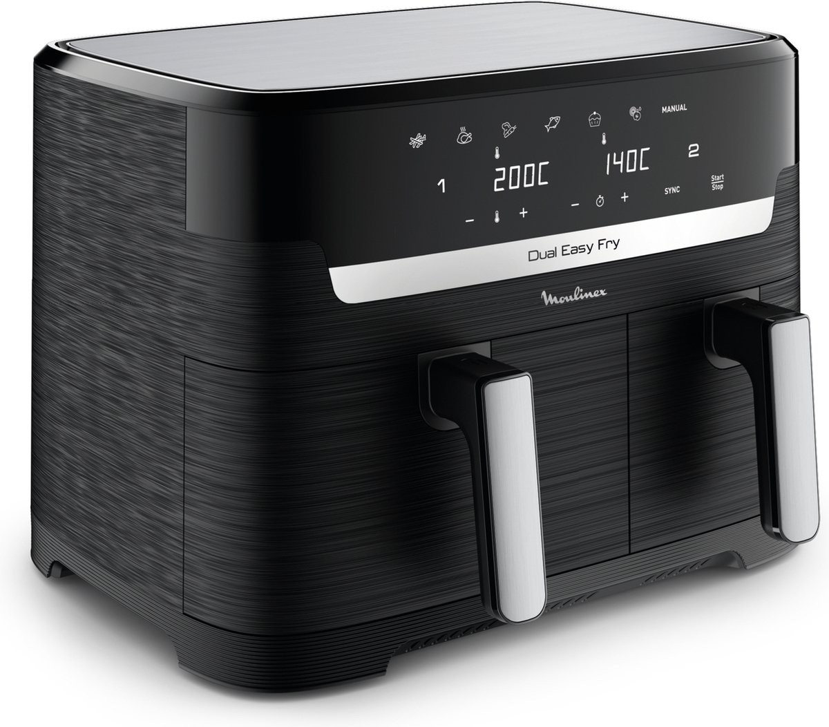 Moulinex Dual Easy Fry EZ901820 Friteuse Air Chaud 3L Bol