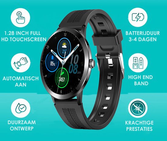 15€33 sur Montre Intelligente Bracelet Connectée Fitness Tracker Noire -  Podomètre ,moniteur De Fréquence Cardiaque Pour Iphone Samsung Huawei  Android Ios Smartphone Hommes Femme Enfant ( Compteur De Pas, Calorie,  Distance, Sommeil) 