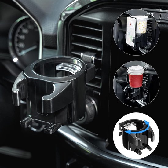Porte-gobelets Pour Ventilation De Voiture - Lot De 2, En ABS, Réglable - Pour Maintenir Boissons Chaudes/froides Avec L'air Climatisé