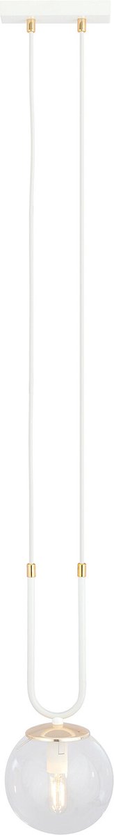 Emibig Aarhus hanglamp wit met transparant glas E14 15 cm diameter - Perfecte verlichting voor elke ruimte