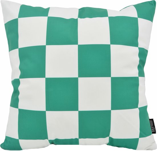 Sierkussen Checker Groen | 45 x 45 cm | Katoen/Polyester