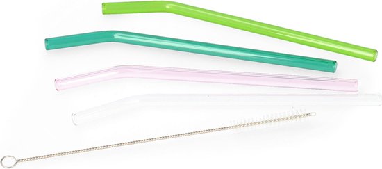 10 stuks siliconen rietjes met rietje, reinigingsborstel, herbruikbare rietjes, 10 mm, BPA-vrij, veilig, milieuvriendelijk, lengte 17,5 cm