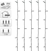 400 LED-lichtketting ijsregen, GlobaLink 10M lichtgordijn buiten uitbreidbaar regenlichtketting ijspegel IP44 lichtketting buiten en binnen decoratie voor dakbalkon Kerstfeest bruiloft - warm wit
