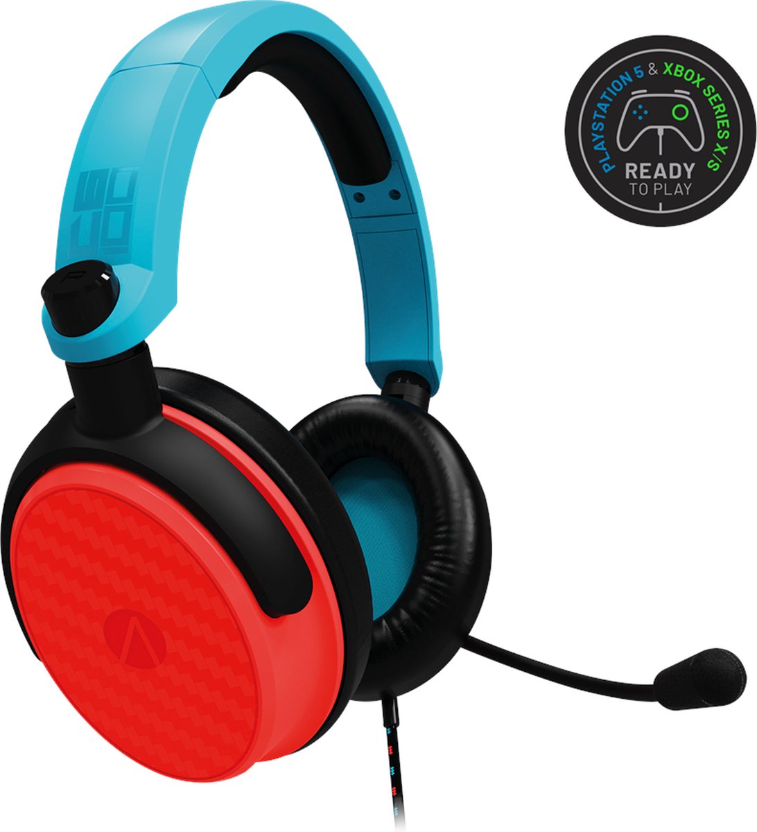 Stealth C6-100 Gaming Headset for Switch, XBOX, PS4/PS5, PC - Neon Blue/Red