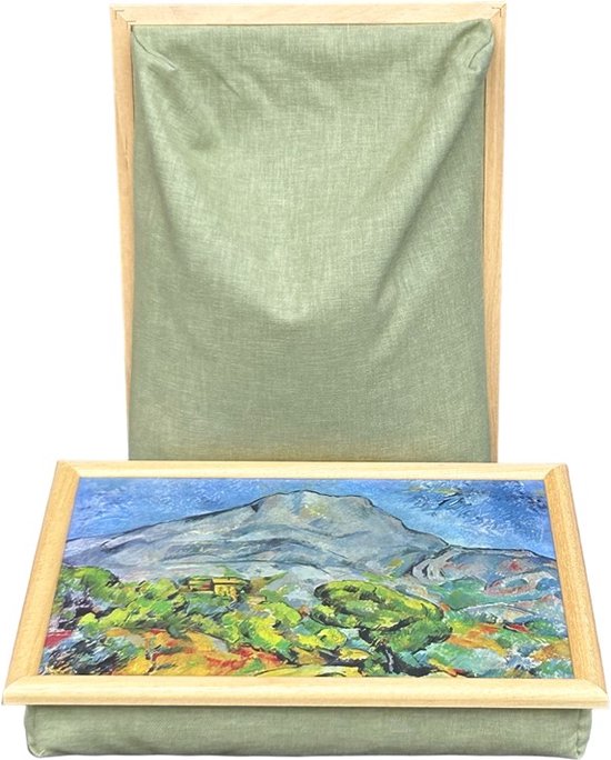 Foto: Cw laptray schoottafel schootkussen laptopkussen dienblad met kussen mont sainte victoire cezanne 