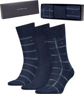 Tommy Hilfiger Sokken Giftbox Grid Stripe 3-pack Jeans
