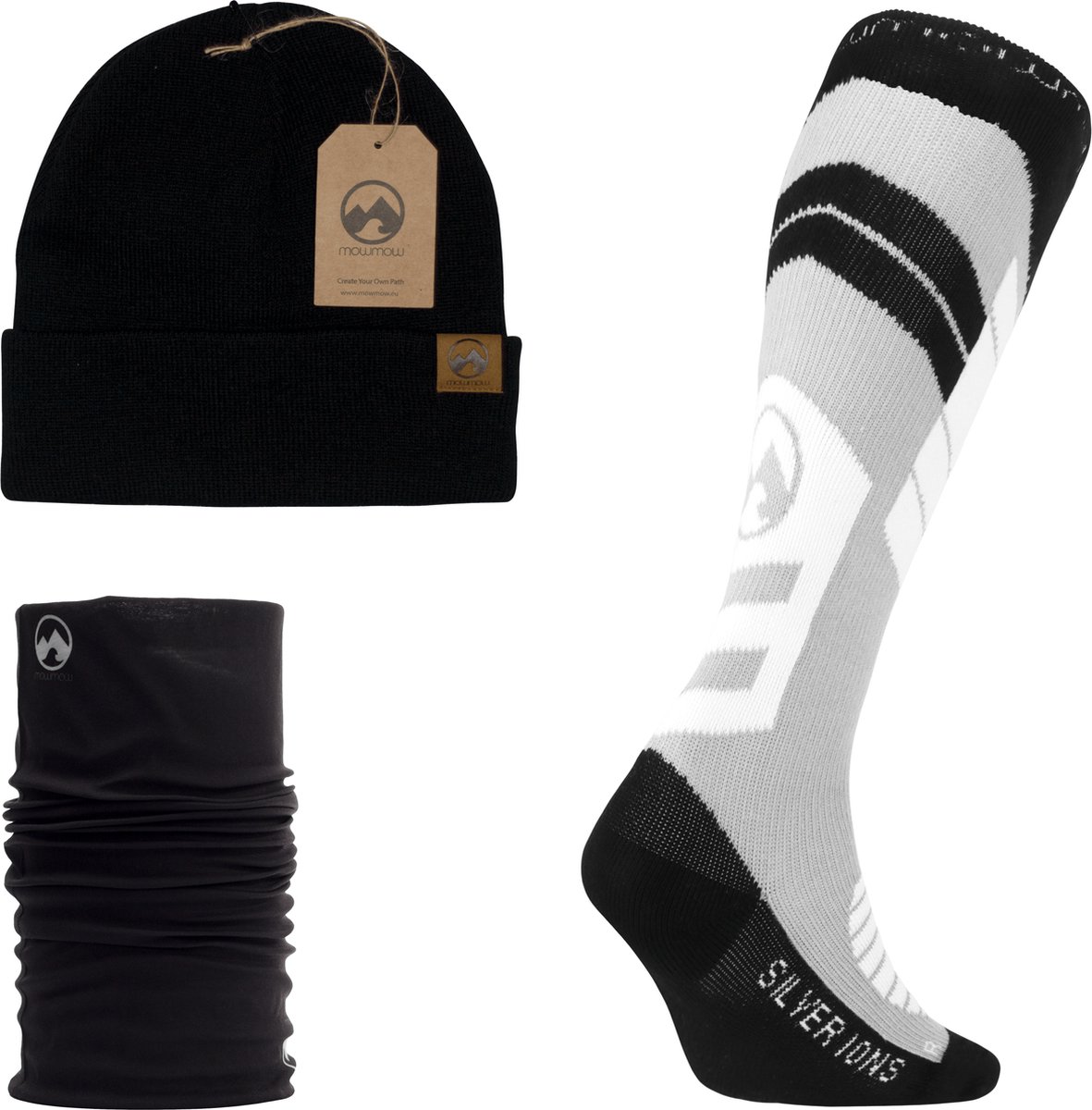 MowMow Muts + Nekwarmer + Skisokken 39-42 Multipack