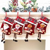 Bas de Noël - Décoration de Noël - Pour le sapin de Noël - Au dessus de la cheminée - Chaussettes 3d - 4 pièces