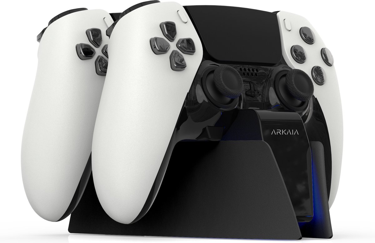ARKAIA® Oplaadstation geschikt voor Playstation 5 | Geschikt voor Sony PS5 Controller | Dual charge | LED Indicatie | Charging station | Zwart
