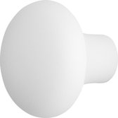 Deurknop - Wit - RVS - GPF bouwbeslag - GPF8959.62 Paddenstoel knop S1 wit draaibaar 52mm incl. krukstift