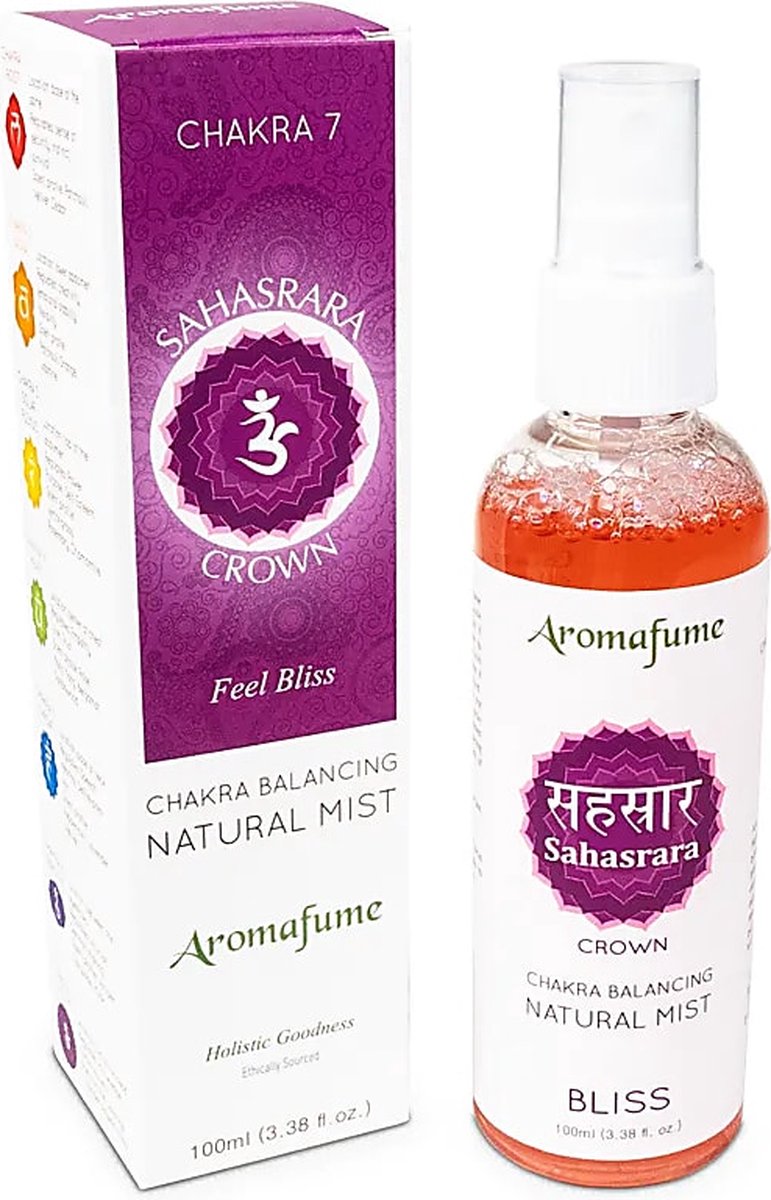 Aromafume Natuurlijke Luchtverfrisser Sahasrara - kruin chakra - spray - 100ml