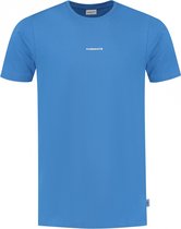 Purewhite - Heren Regular fit T-shirts Crewneck SS - Mid Blue - Maat XL