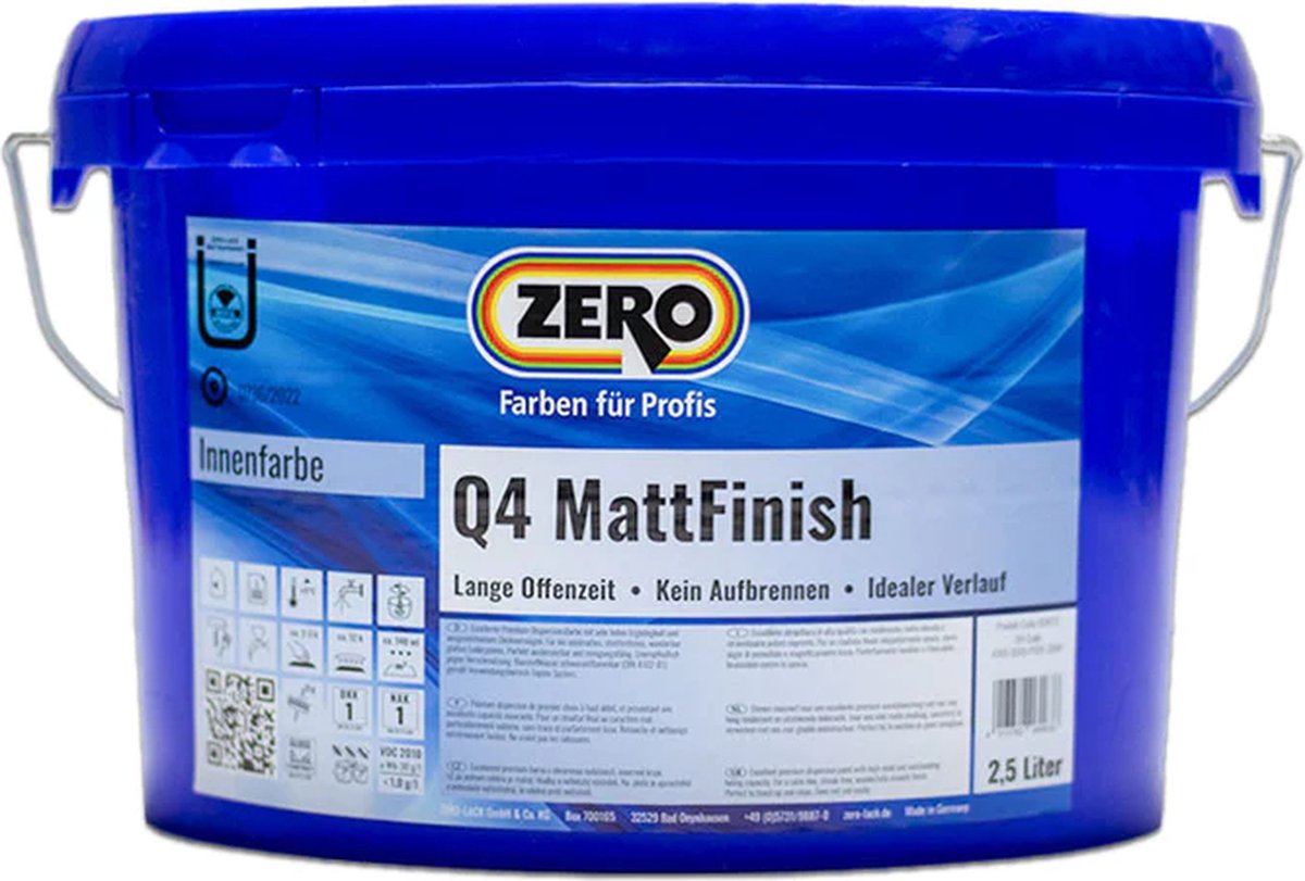 Zero Q4 MattFinish | 2.5 liter | Wit