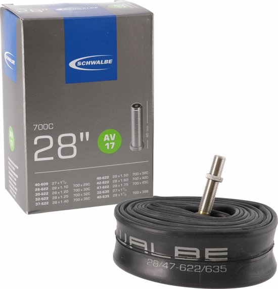 Schwalbe Binnenband - AV17 - 28 inch x 1.10 - 1.75 - Auto Ventiel - 40mm