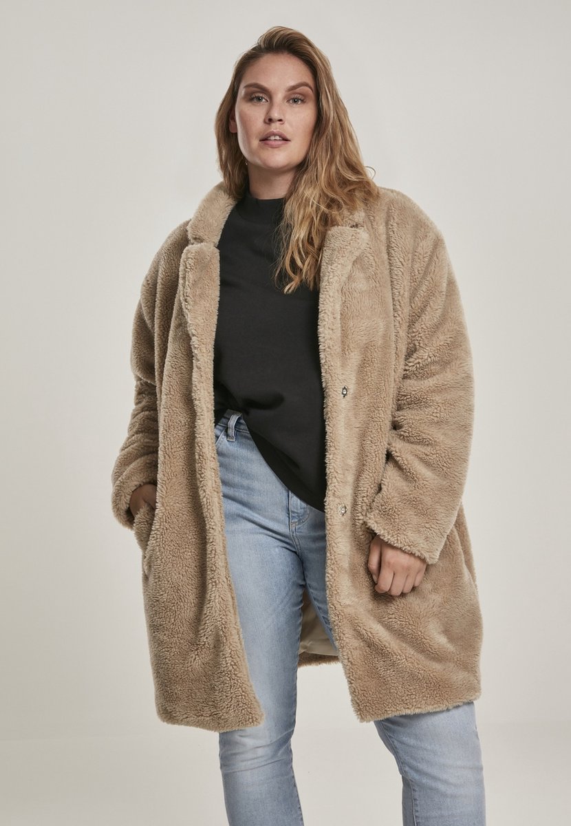 Urban Classics Oversized Sherpa Winterjas XS Creme