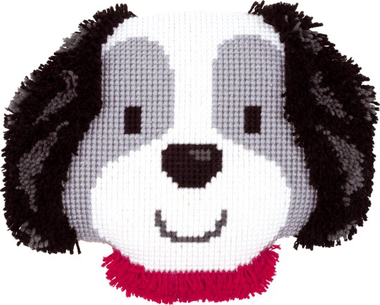Hond kruissteek-knoopkussen