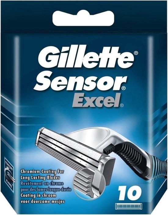Gillette Sensor Excel Scheermesjes Mannen - 10 Stuks - Gillette