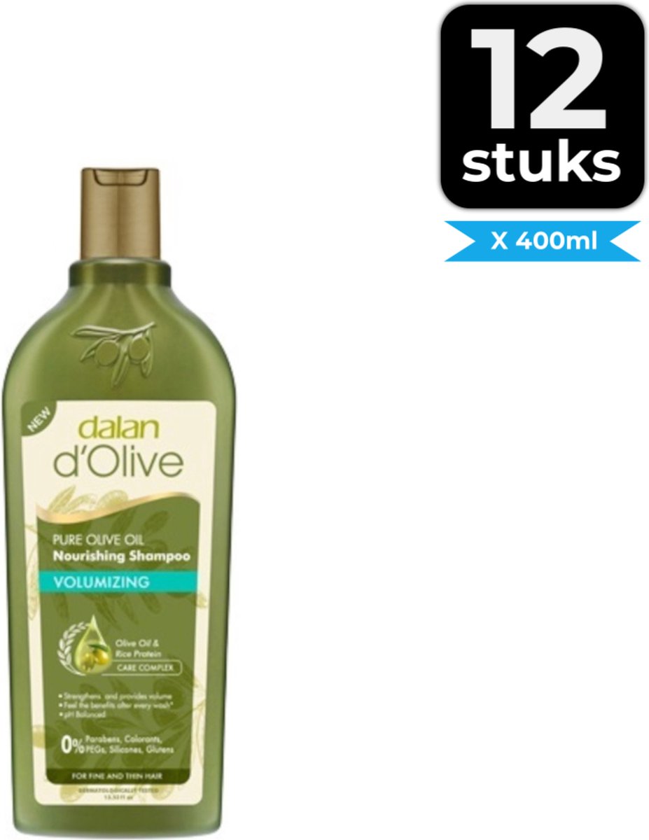 Dalan d'Olive Shampoo - Volumizing 400 ml - Voordeelverpakking 12 stuks