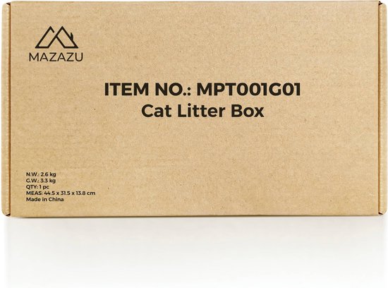 MIRA Home - Kattenbak - Opvouwbaar - Katten - Bak Met Deksel - 54.3x42.2x37.8