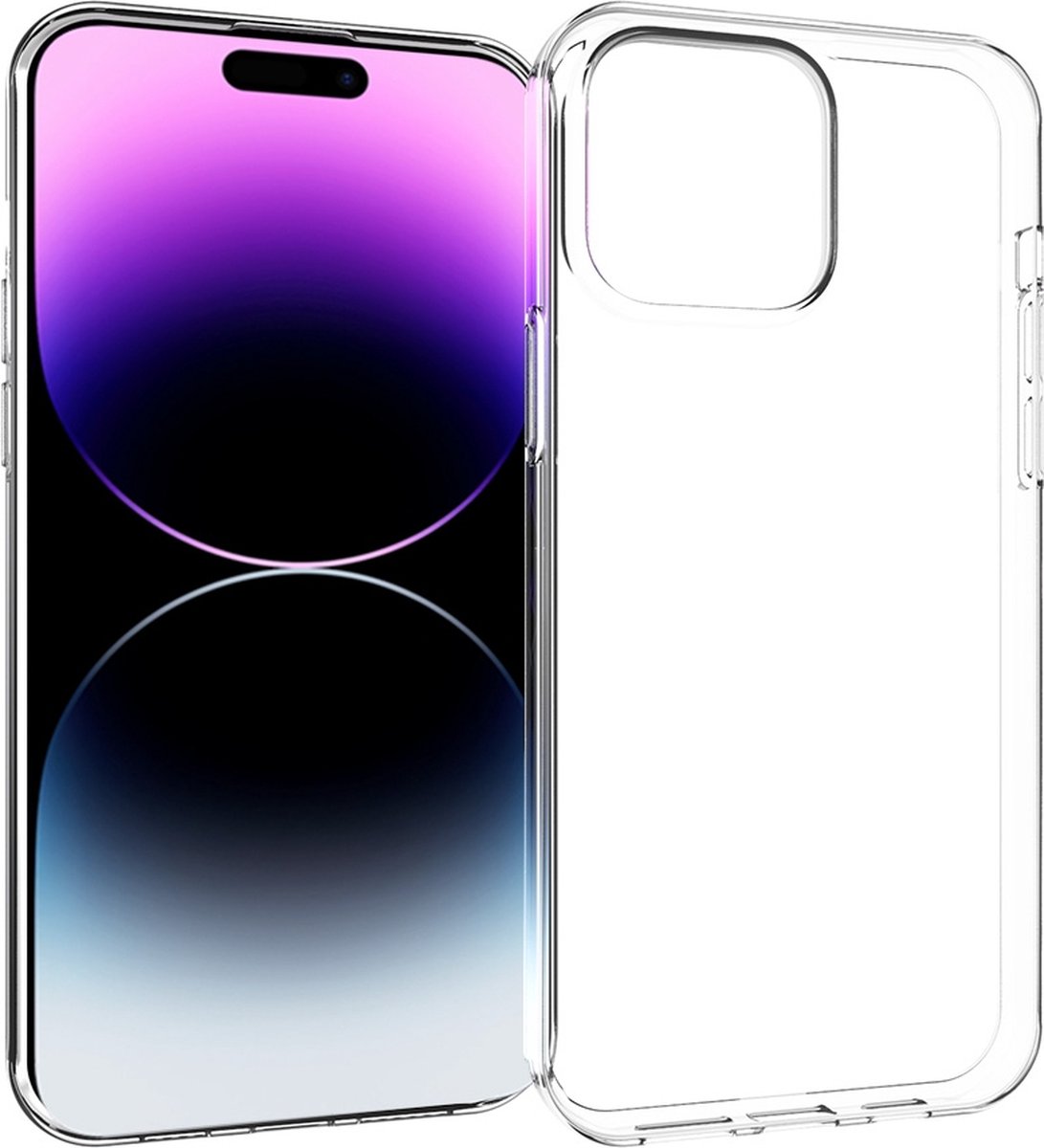 Fonu Transparant siliconen Geschikt Voor iPhone 15 Pro hoesje