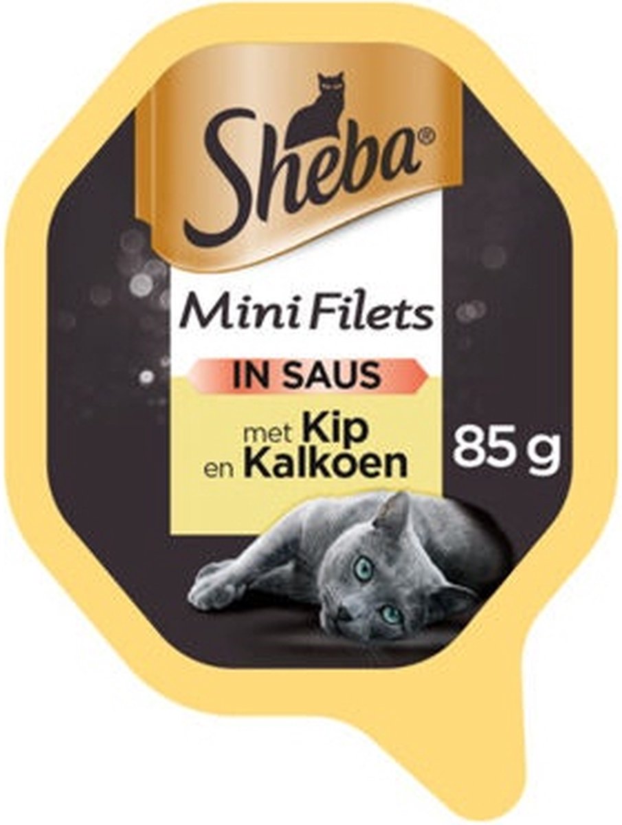 Sheba Sheba Mini Filets in saus - Kip & kalkoen - 44 x 85 g