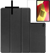 Hoesje Geschikt voor Lenovo Tab M10 (3rd gen) Hoesje Case Hard Cover Hoes Book Case Met Screenprotector - Zwart