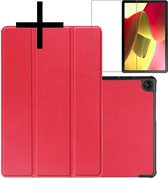 Hoesje Geschikt voor Lenovo Tab M10 (3rd gen) Hoesje Case Hard Cover Hoes Book Case Met Screenprotector - Rood