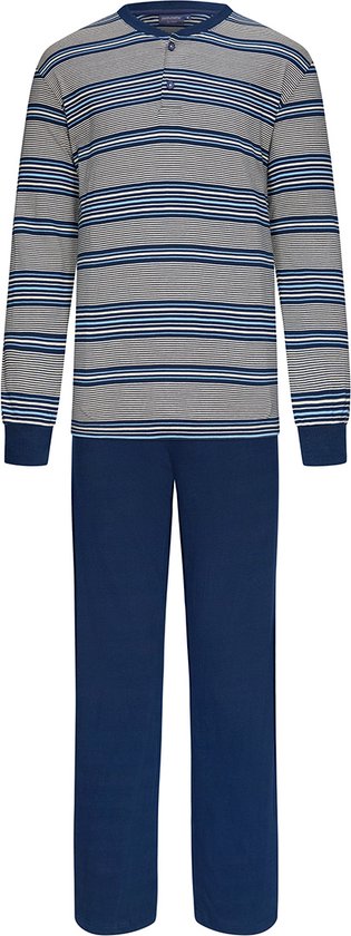 Pyjama homme en coton à boutons 'rayures en lignes'